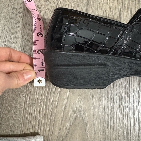 Judith Slip Resistant Mule Clogs Nurse Comfort Black Croc Patent Leather Sz 8.5 - Picture 10 of 10